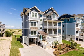 Exterior - Premier Oceanfront Dog Friendly w/ Pool, Hot Tub, Elevator, Theater, Game Room (Salvo)