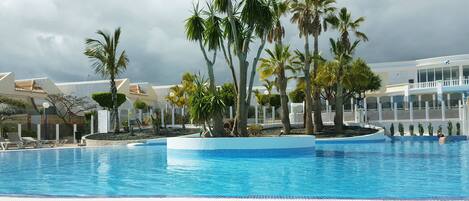 A heated pool