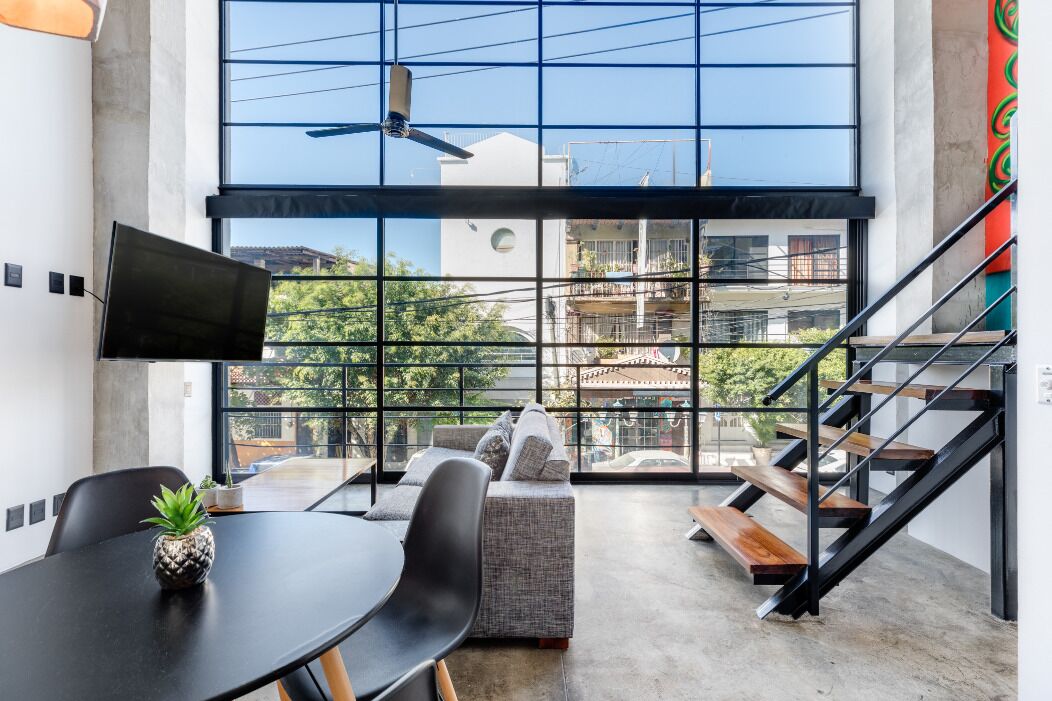 Loft, 1 très grand lit et 1 canapé-lit, non-fumeur (Loft 201) | Coin séjour