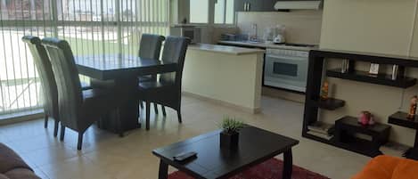 Family Apartment, 3 Bedrooms, Kitchen, City View | Private kitchen | Fridge, cookware/dishes/utensils