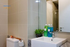 Hair dryer, shampoo