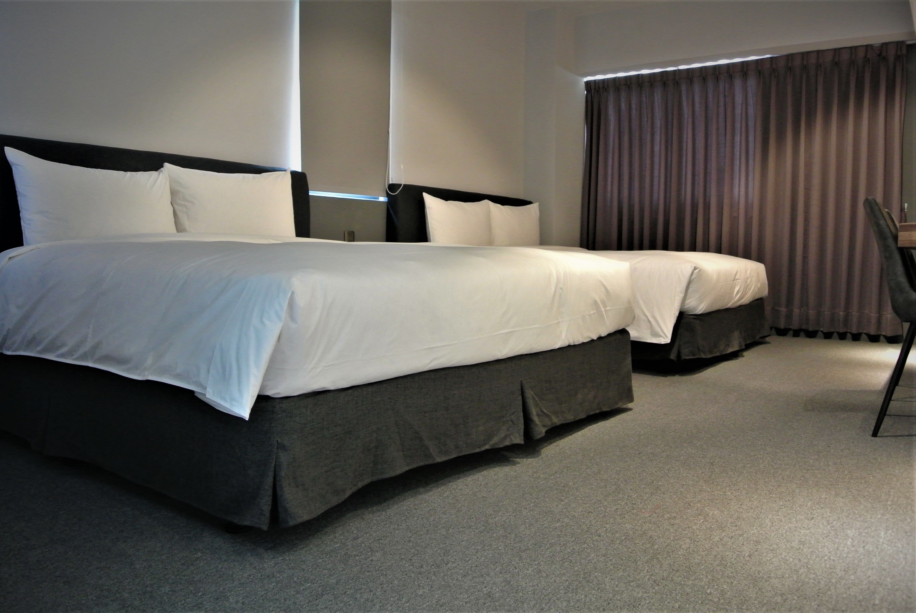 standard quadruple room, 2 double beds, city view | view from room