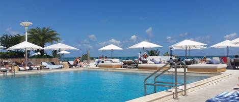 Piscine extérieure, piscine chauffée
