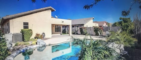 Outdoor pool, a heated pool