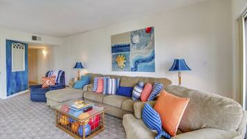 Flat-screen TV, DVD player