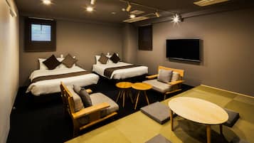 Luxury Suite, Multiple Beds, City View | Living area | Smart TV