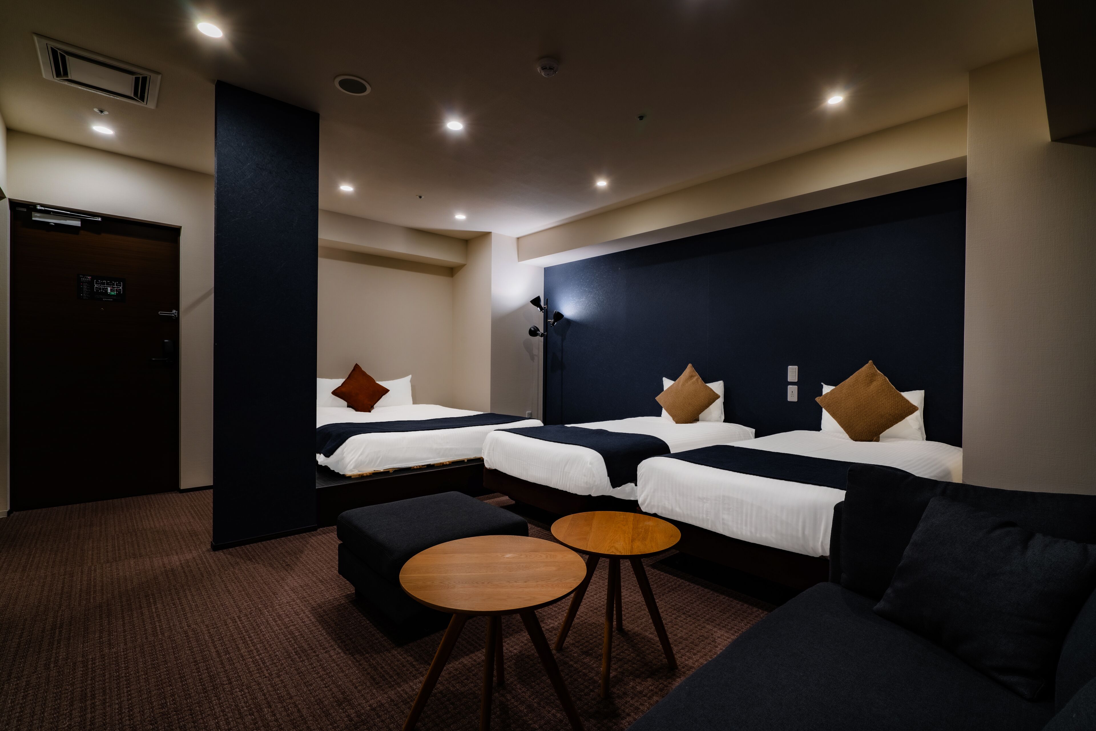 exclusive studio suite, multiple beds, kitchen, city view | pillow-top beds, individually decorated, individually furnished, desk