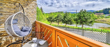 Estudio, 1 cama matrimonial y sofá cama (2 Pogodny) | Terraza o patio