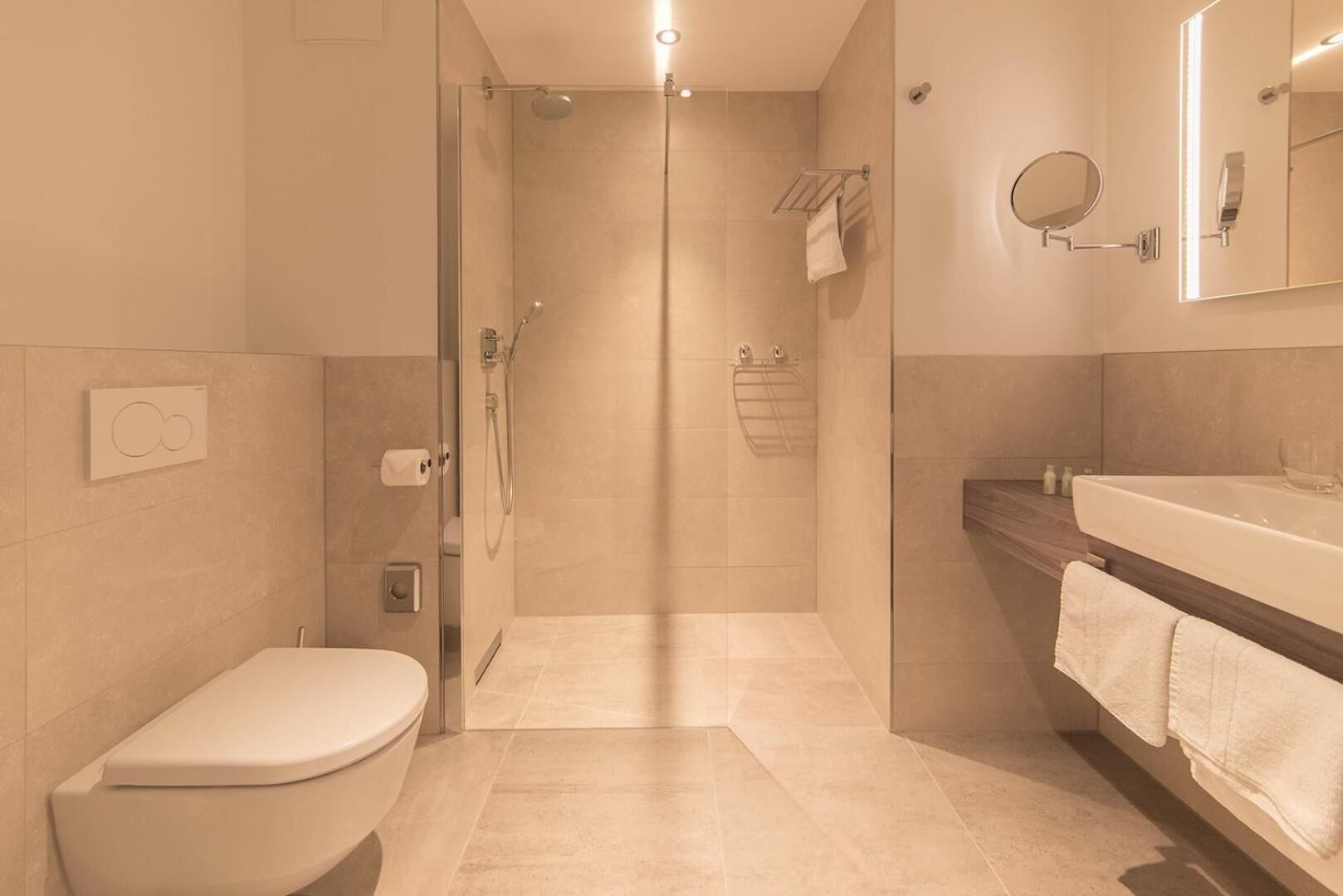 free toiletries, hair dryer, slippers, towels