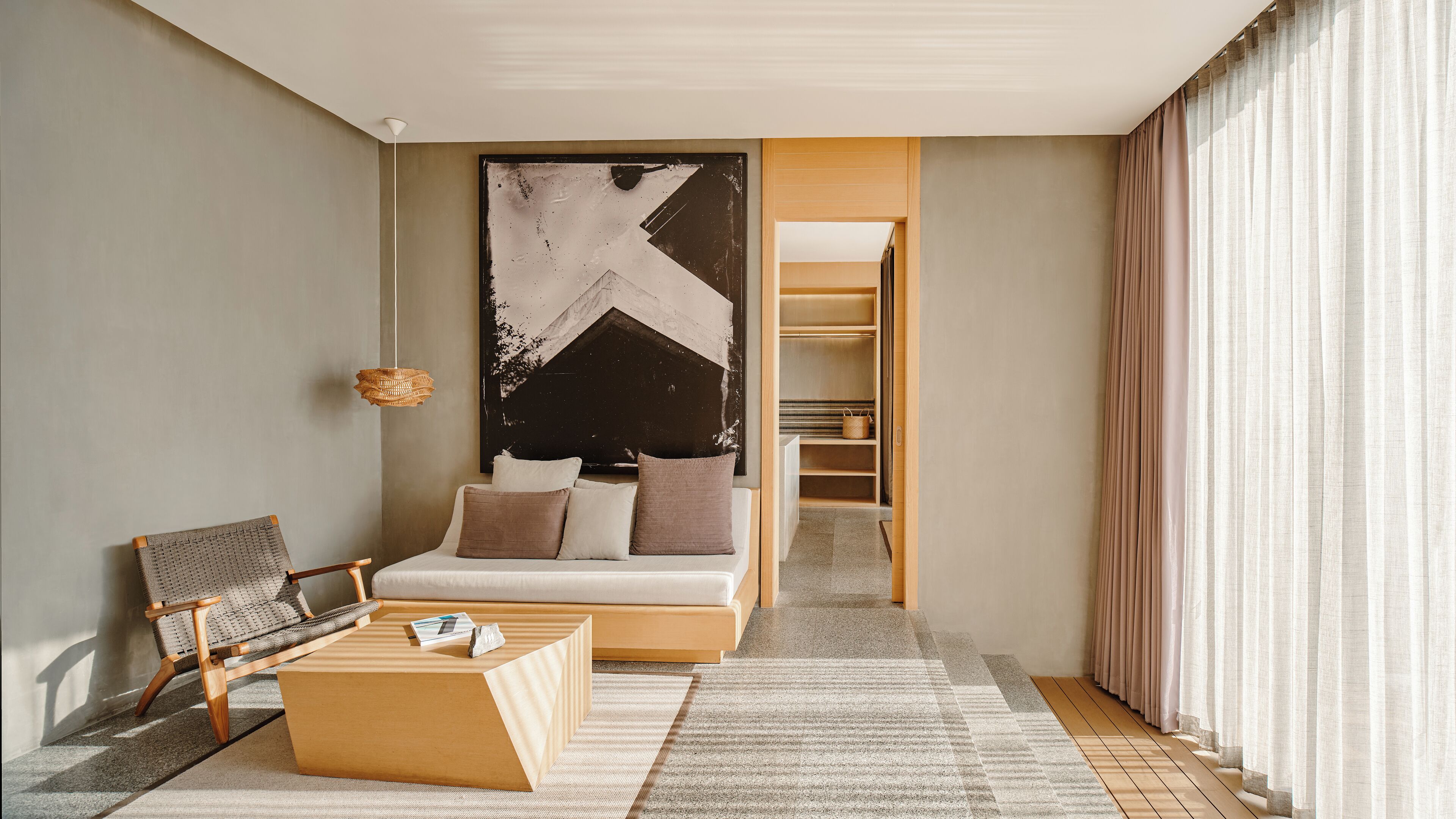 double grand pool villa | living area | tv