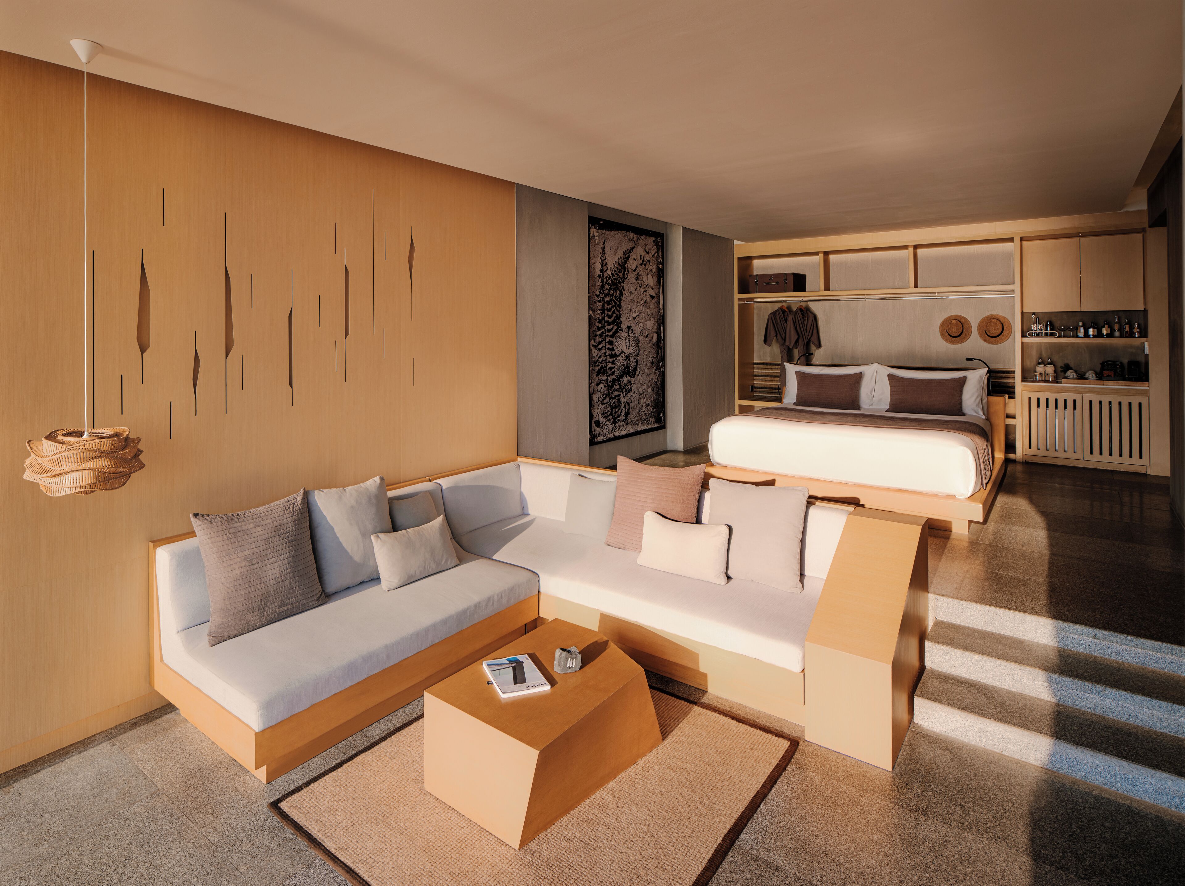 beachfront grand pool villa | living area | tv