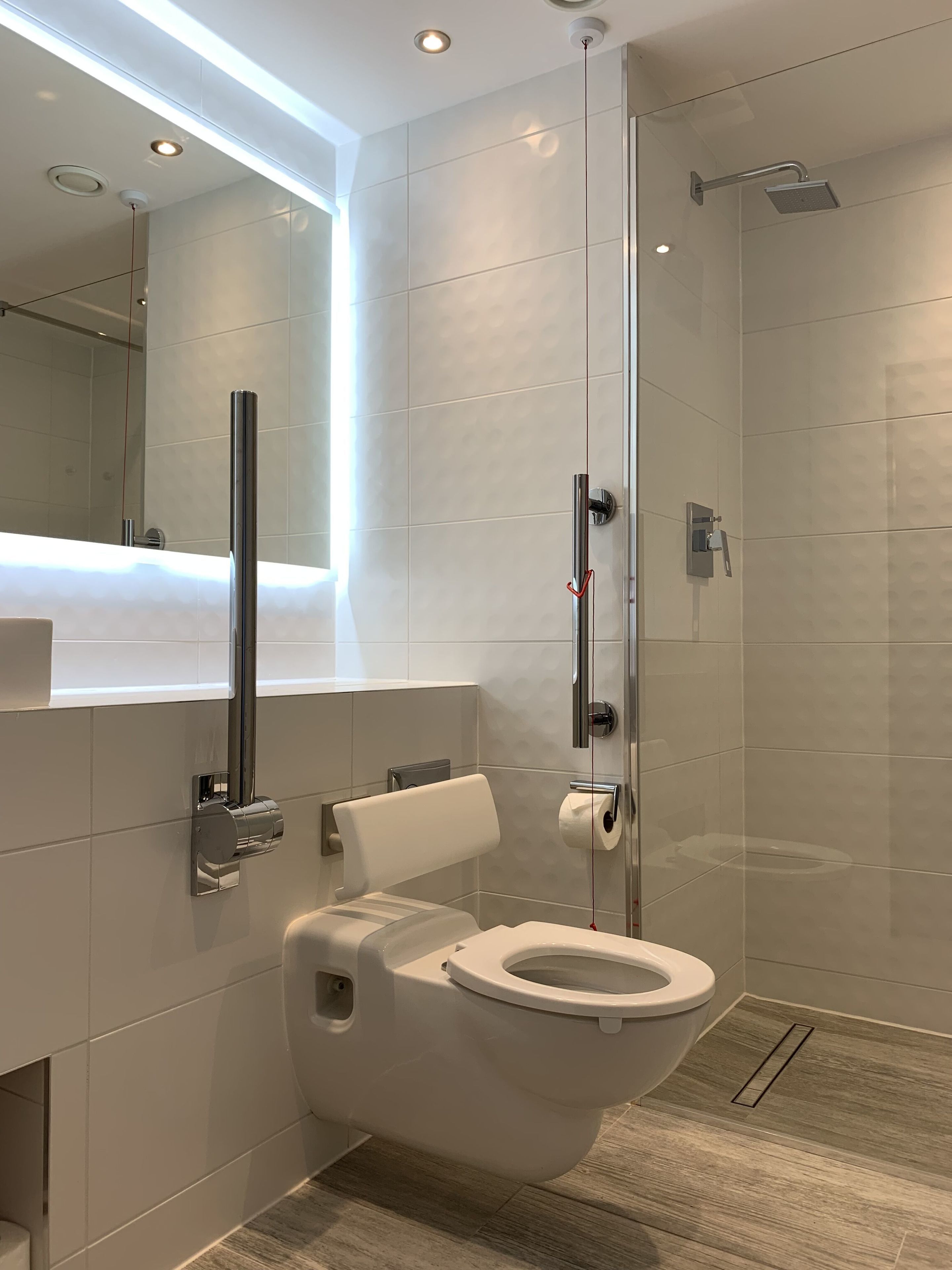 deluxe twin room | bathroom amenities | shower, rainfall showerhead, free toiletries, hair dryer