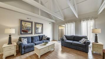 Flat-screen TV, DVD player