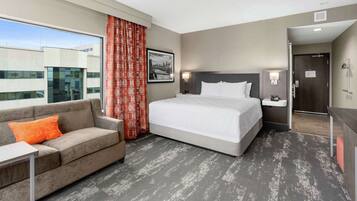 Room, 1 King Bed with Sofa bed, City View | Living area | Flat-screen TV