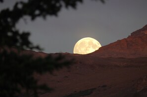 A landscape with a large moon in the sky, a mountain in the foreground, and a date stamp of 06/01/2015.