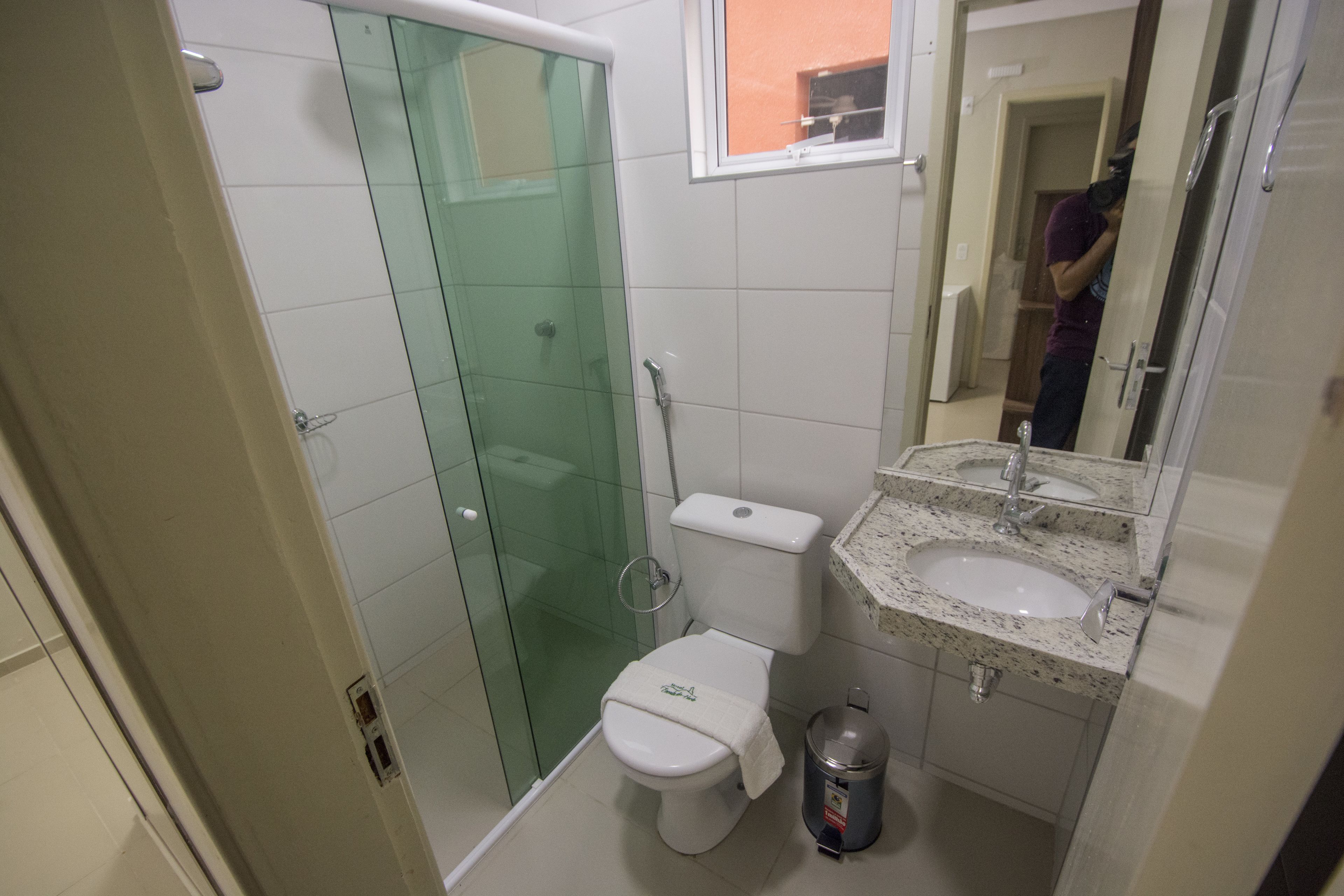 triple room | bathroom | shower, hair dryer, towels