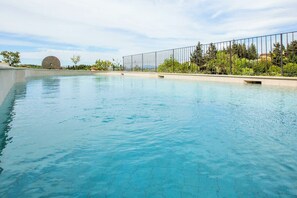 A rooftop pool