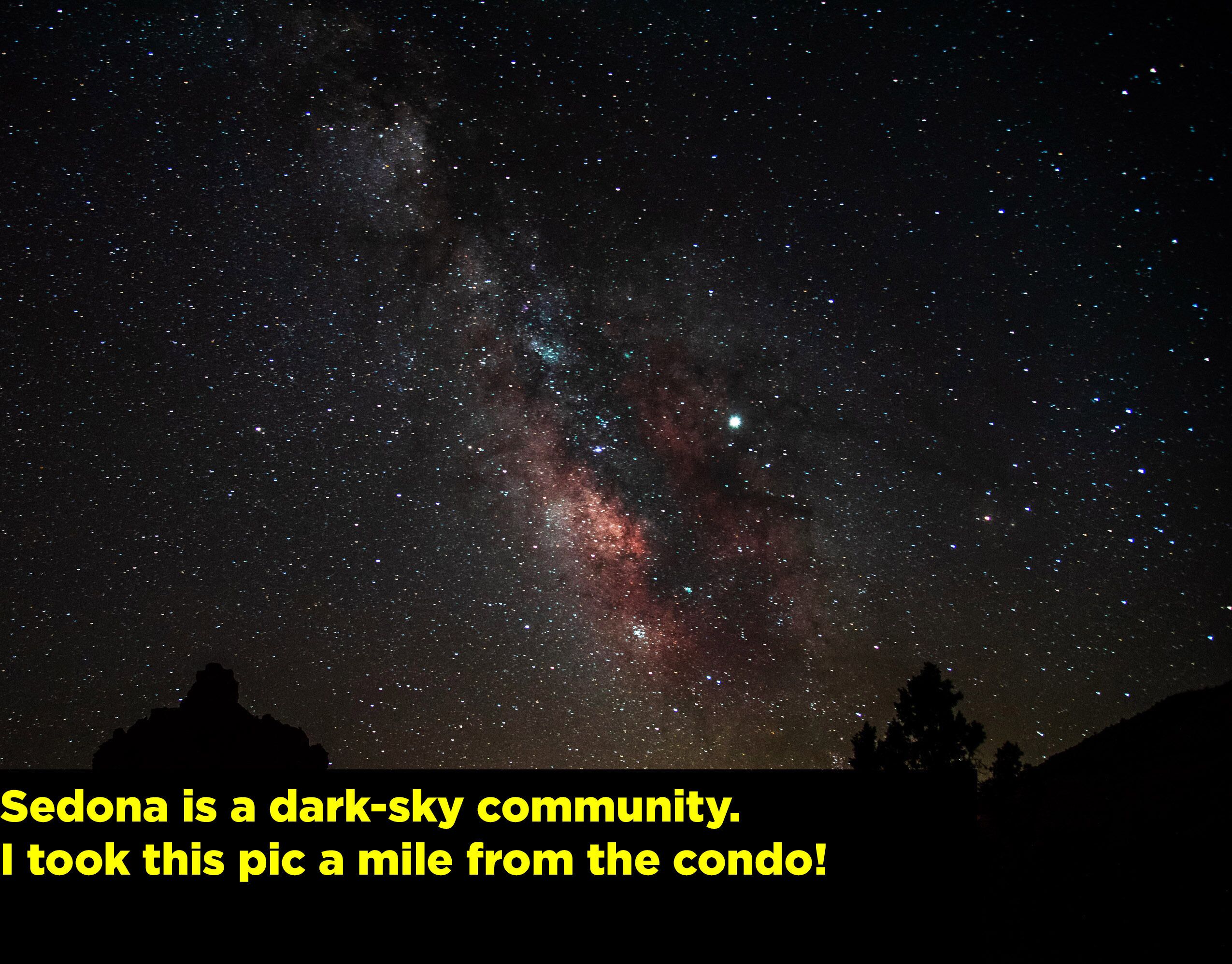 A night sky filled with stars and the Milky Way.