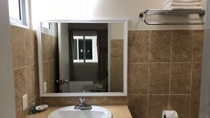 Basic Double Room, 1 King Bed | Bathroom | Shower, free toiletries, towels - Xcalak Hotel Boutique (Chetumal)