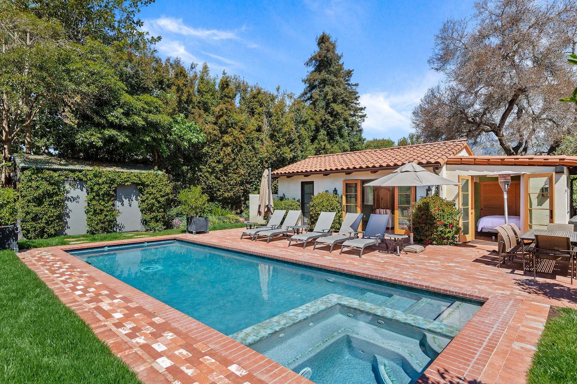 A heated pool
