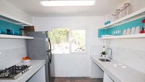 Family House, 1 Bedroom, Ocean View | Private kitchen | Full-size fridge, stovetop, cookware/dishes/utensils - Casa Aqua (Sardinal)