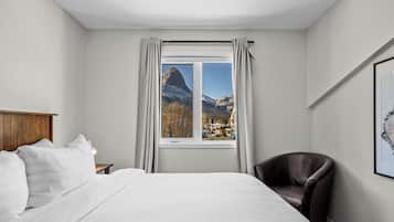 3 bedrooms, memory foam beds, iron/ironing board, travel crib