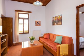 Apartment, 1 Bedroom (A1) | Living room | Flat-screen TV - Lilys Apartments (Rethymno)