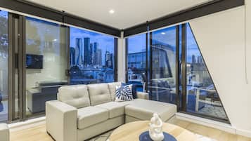 Superior Apartment, 2 Bedrooms, 2 Bathrooms | Living area | Flat-screen TV