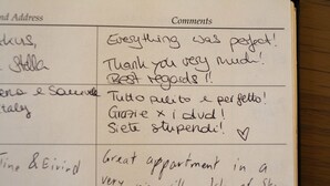 A handwritten guest feedback form with comments. - Apartment 4, Skye Holiday Apartments, Phoenix Flats (Portree)