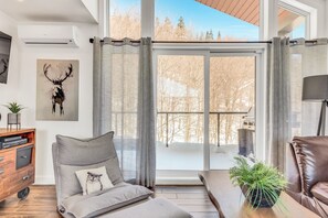 Fernseher, Kamin, DVD-Player, Stereoanlage