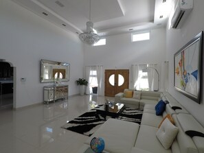 Luxury Villa, Multiple Beds, Ocean View | Living area - The White House TCI (Providenciales)