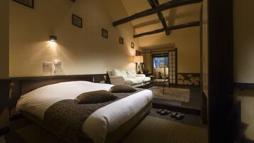 Japanese Western Style Room with Private Open-air Bath, Ocean View | 1 bedroom, down duvets, in-room safe, free WiFi