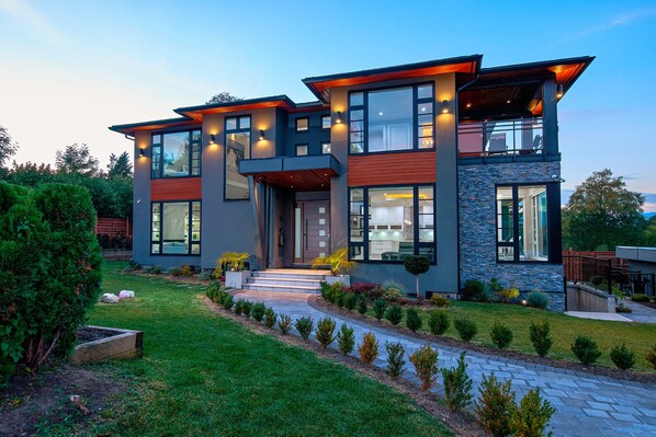 Front of property - evening/night - The Chateau (Burnaby)