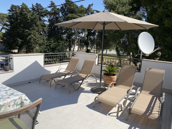 Family Apartment, 3 Bedrooms, Terrace, Tower | Terrace/patio - Angelas Apartments (Zadar)
