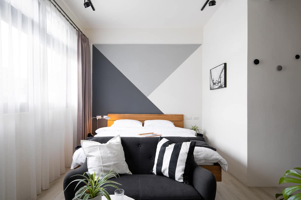 Design tweepersoonskamer | 1 slaapkamer, individueel gemeubileerd, een bureau, een laptopwerkplek