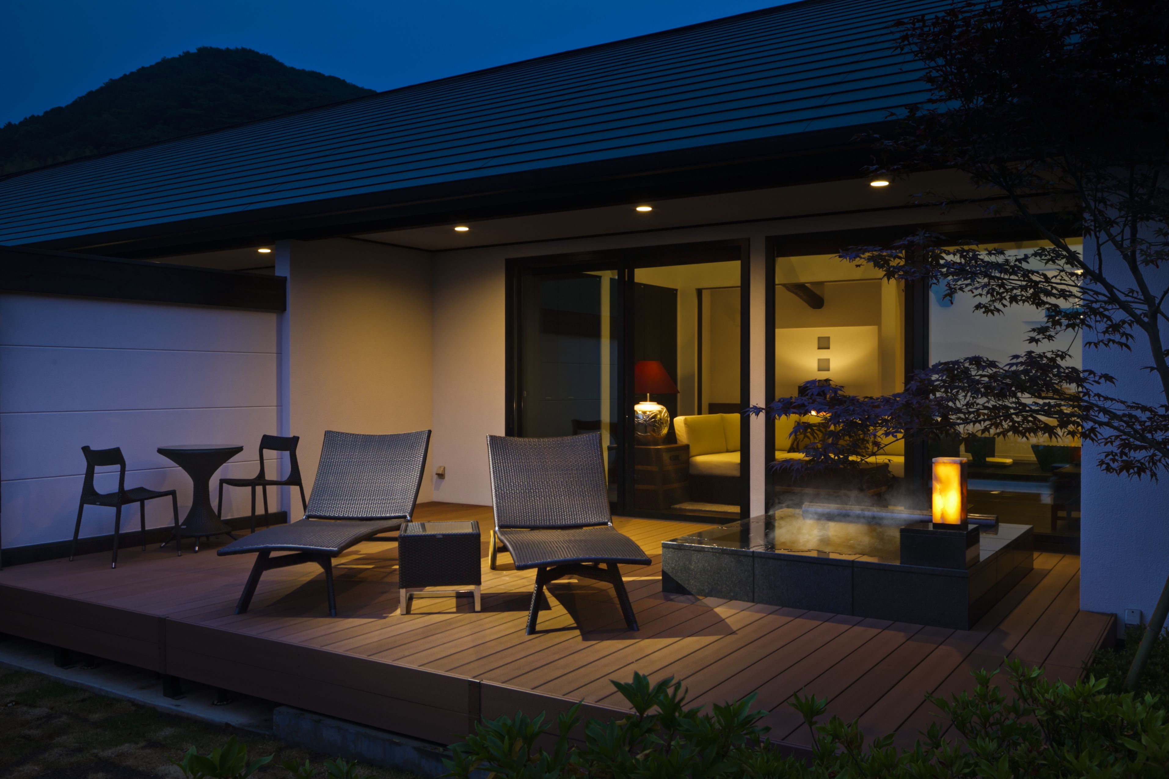 Japanese Western Style Room with Private Open-air Bath, Ocean View  | Balcony