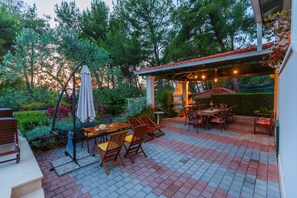 Sitting area in the sunset