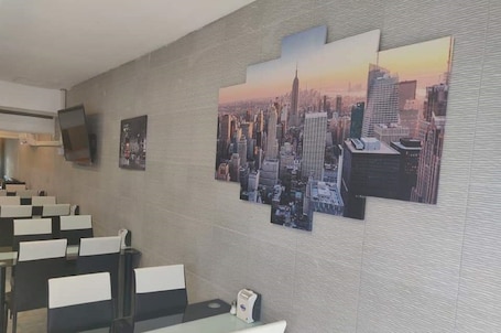 Breakfast, lunch and dinner served