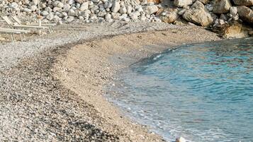 Private beach, free beach shuttle, sun loungers, beach umbrellas