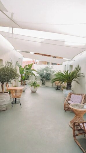 Suite estudio Confort, 1 habitación, Terraza, vista al mar | Vista al patio