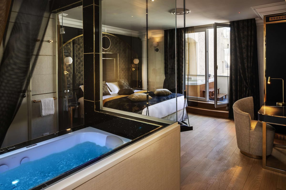Camera doppia (Bain de Minuit) | Biancheria da letto di alta qualità, materassi a doppio strato, minibar