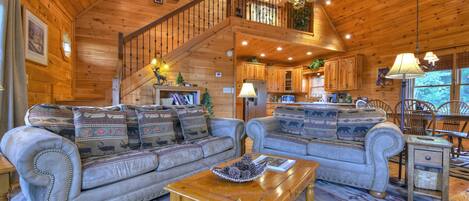 Fernseher, Kamin, Videospiele, DVD-Player