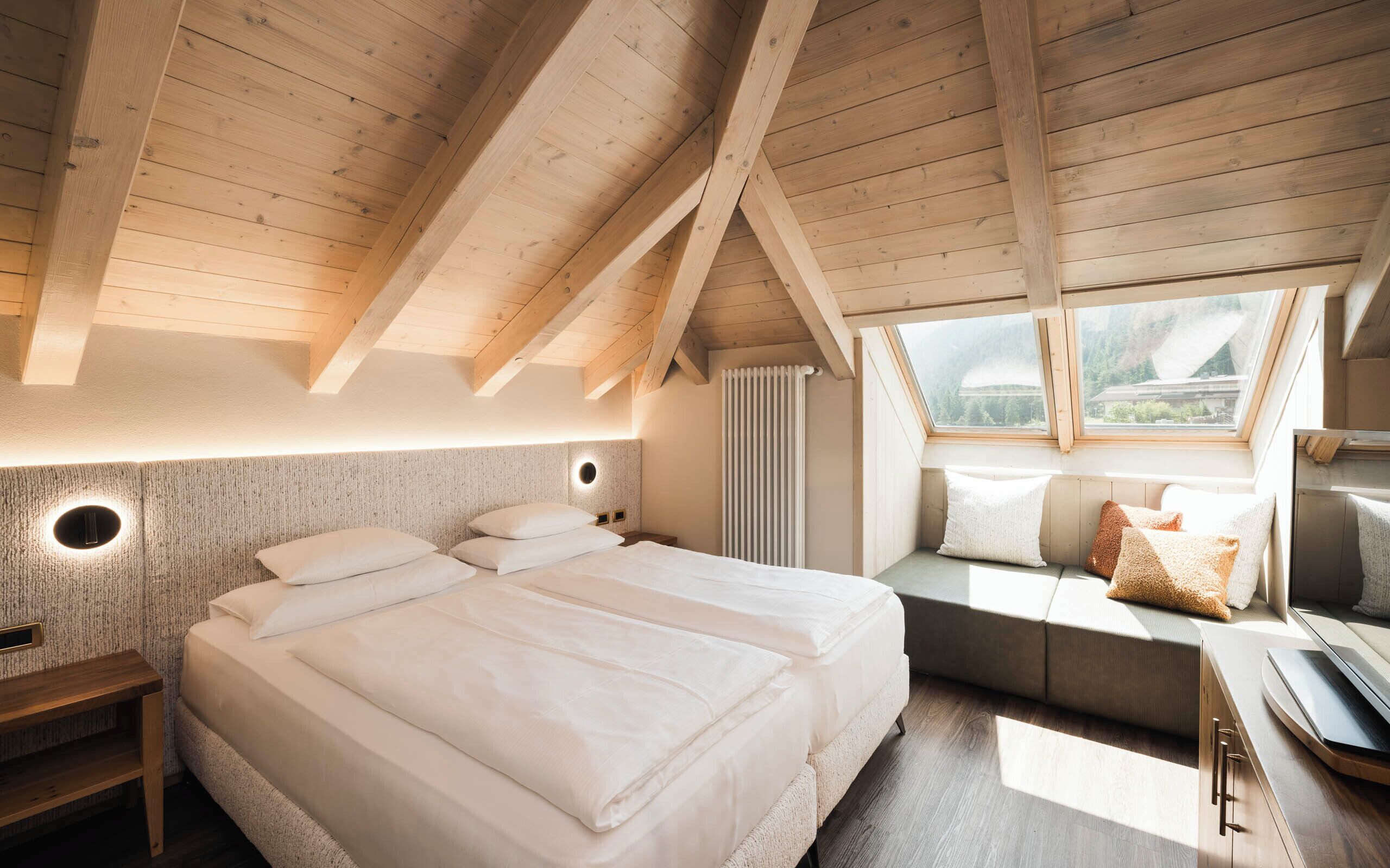 Literie de qualité supérieure, couette en duvet d'oie, minibar