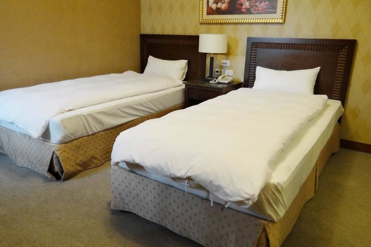 business twin room | desk, blackout curtains, soundproofing, free wifi