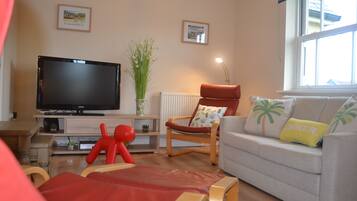 Tv, dvd-afspiller, bordtennisbord