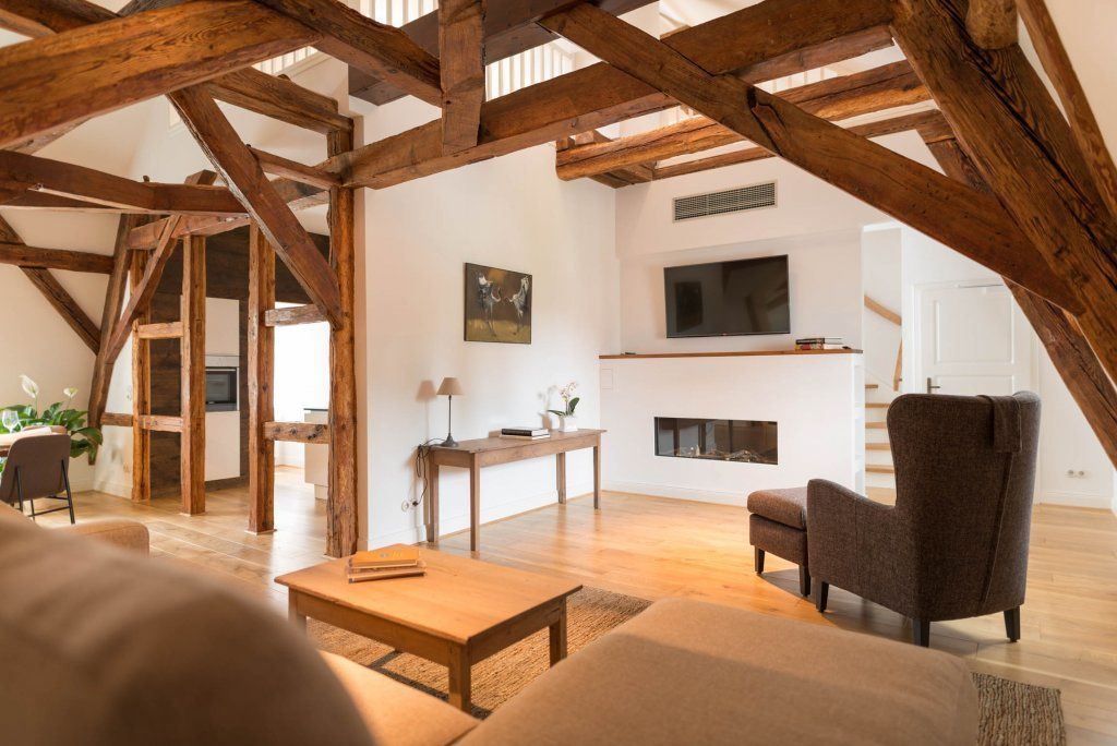 Lejlighed (Maisonette - No. 5) | Privat køkken | Køleskab/fryser i fuld størrelse, ovn, kogeplade, opvaskemaskine