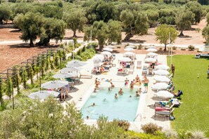 季節性室外泳池；泳池傘