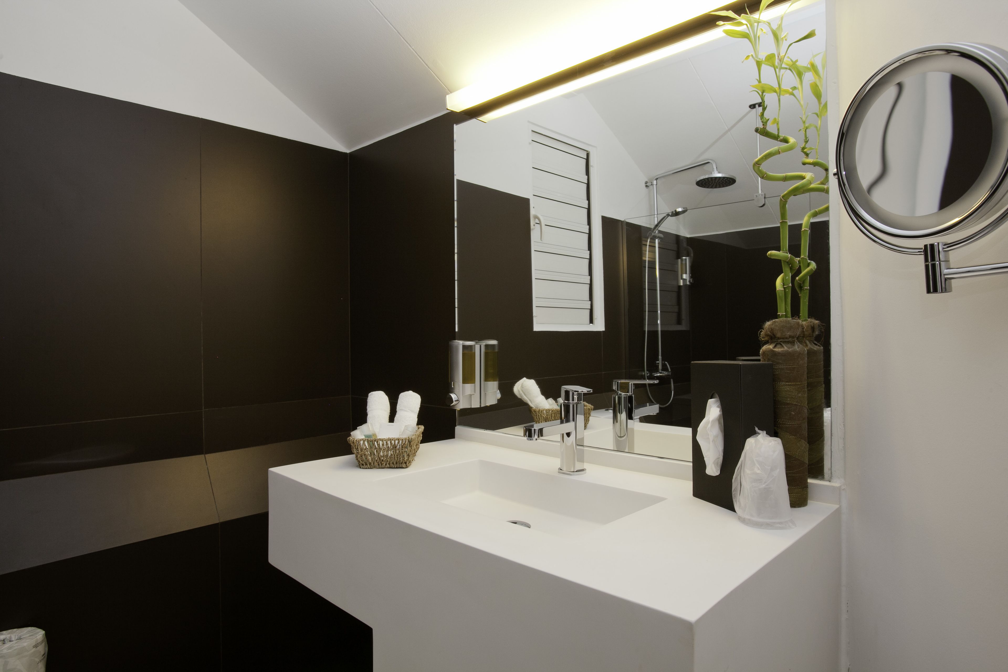 superior room, 1 king bed with sofa bed | bathroom | shower, rainfall showerhead, free toiletries, hair dryer