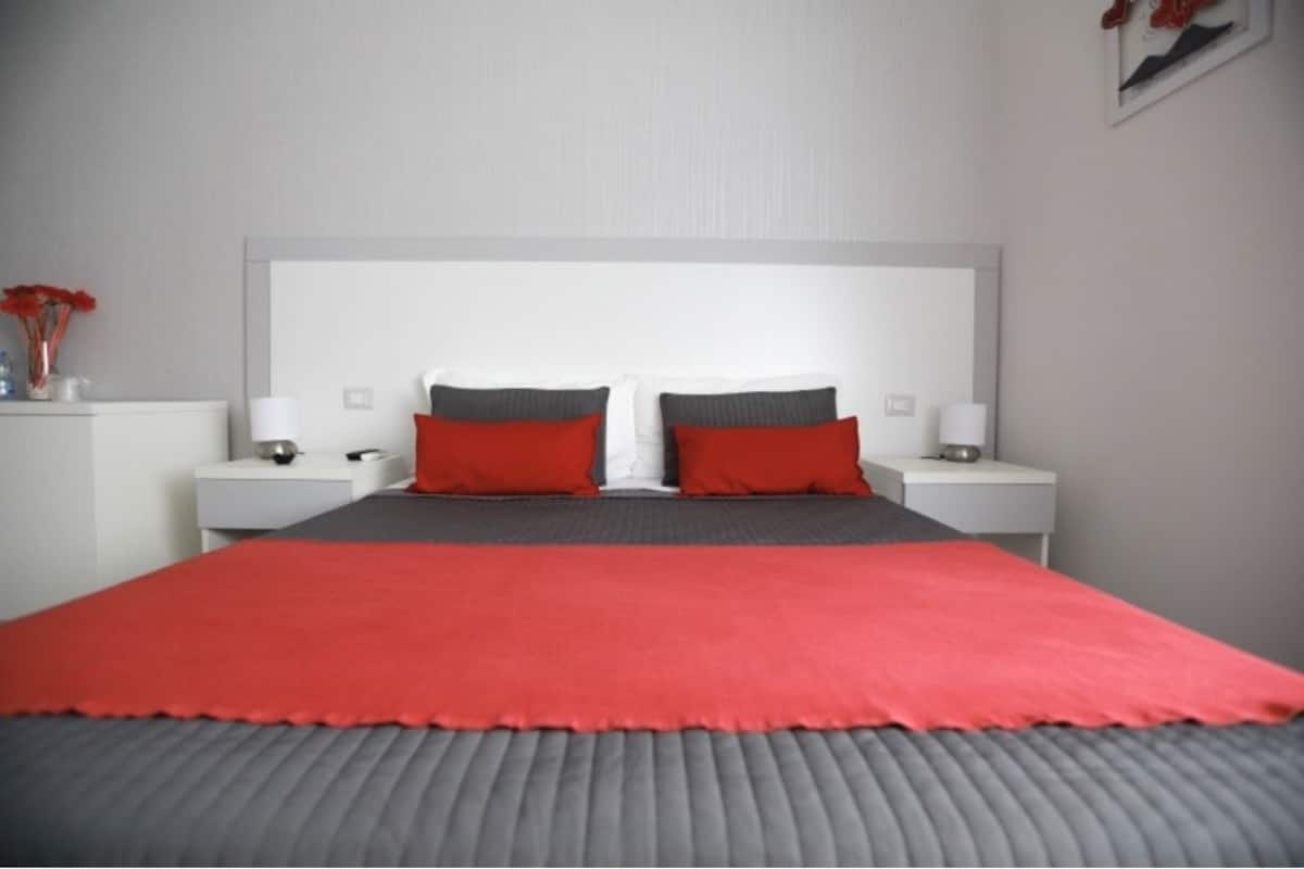 Habitación doble, 1 cama Queen size | 1 habitación, escritorio, cortinas blackout y insonorización