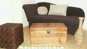 Comfort Apartment, City View | Living area | Flat-screen TV, DVD player